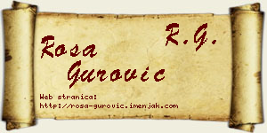 Rosa Gurović vizit kartica